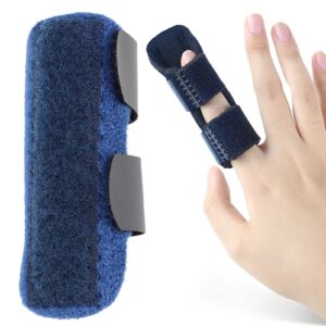 1Pc Trigger Finger Splint, Finger Fixed Strap with Protective Sleeve, Injuries Broken Fingers Pain Relief Support Belt