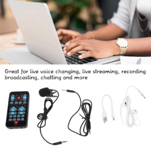 Voice Changer, Portable Mini Voice Changer Device Handheld Sound Card 8 Fixed Sound Effects Plug and Play, Gaming Recording, for Mobile Phone Computer