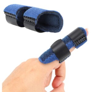 1Pc Trigger Finger Splint, Finger Fixed Strap with Protective Sleeve, Injuries Broken Fingers Pain Relief Support Belt