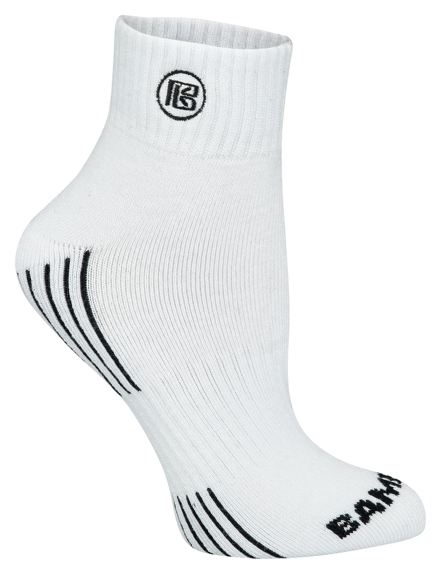 Premium Bamboo Crew Work Socks- Quarter High Moisture Wicking, Odor Eliminating White Quarter Crew Socks for Men Size 6-8 - 3 Pair