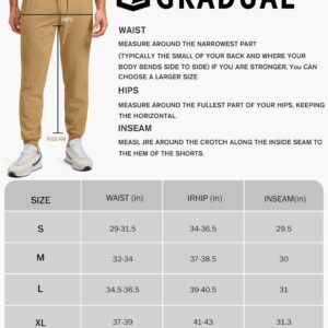 Men's Joggers with Zipper Pockets Stretch Tapered Sweatpants Athletic Pants for Men Workout Running Gym(Light Grey, L)