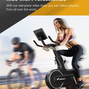 MERACH Indoor Cycling Bike, Exercise Bike for Home with Magnetic Resistance, Bluetooth Stationary Bike, Tablet Holder, CC