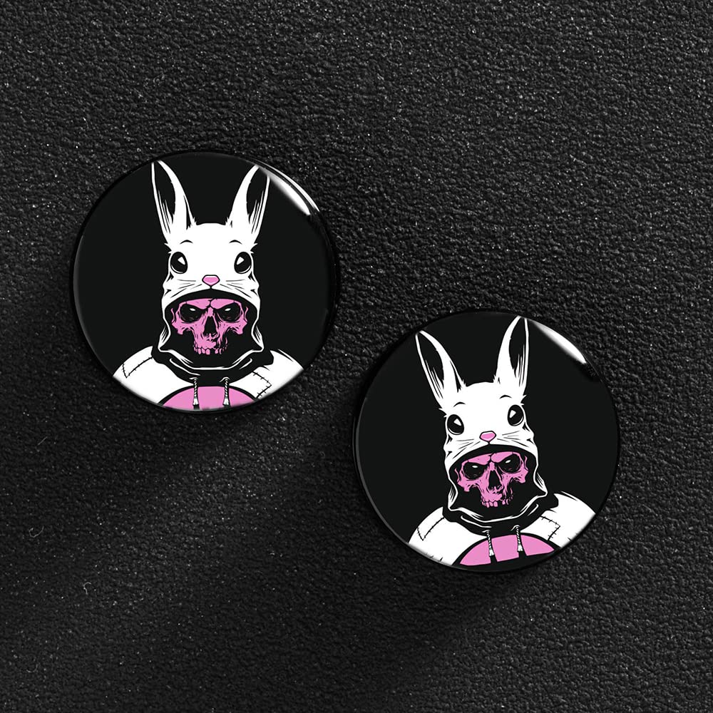 POBAISITER 2 PCS Resin Acrylic Cool Bunny Rabbit Ear Gauges Body Piercing Jewelry Ear Plugs and Tunnels for Women Men