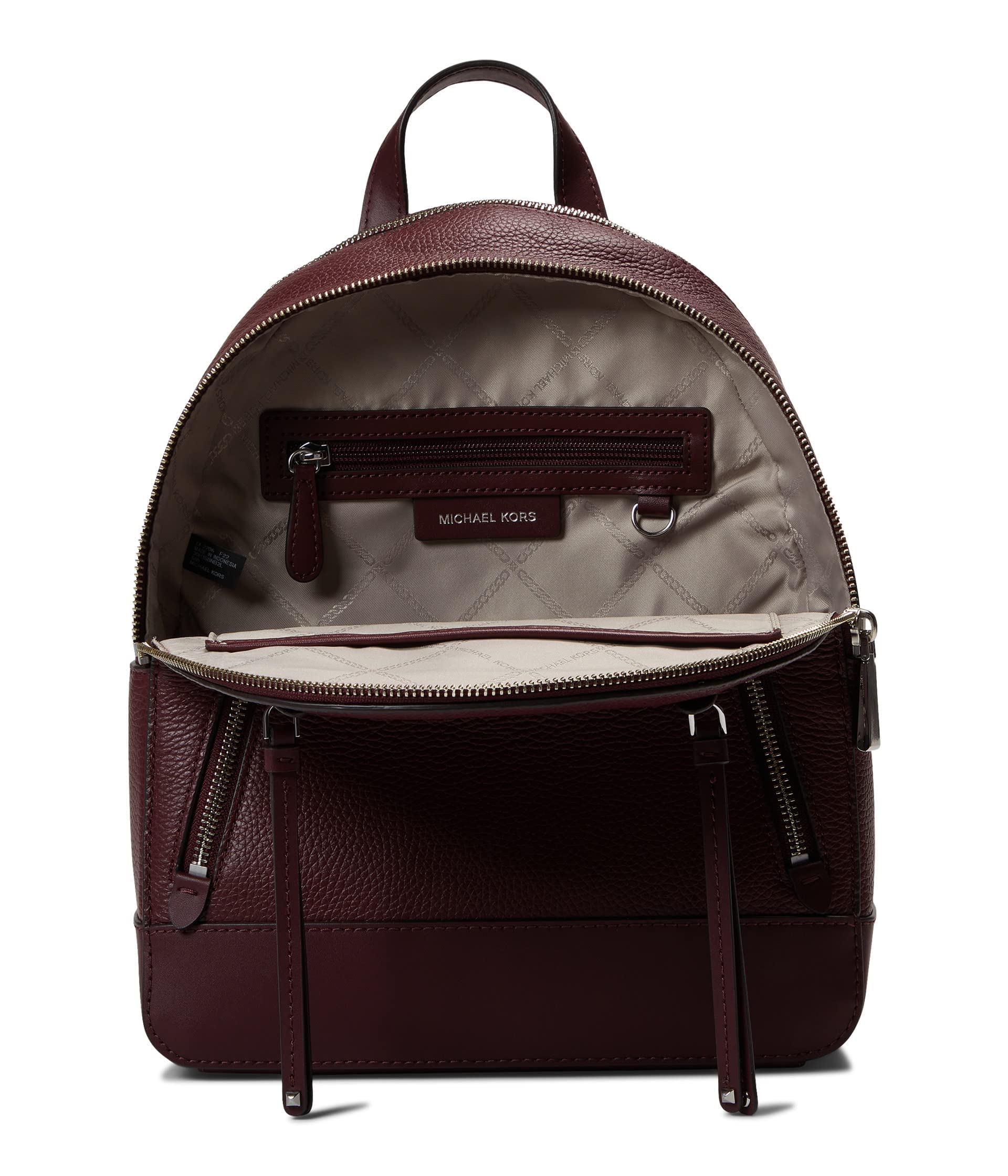 Michael Kors Women's Brooklyn Medium Backpack, Merlot, OneSize