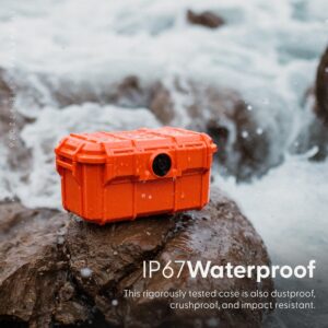 Evergreen 58 Waterproof Dry Box Protective Case - Travel Safe/Mil Spec/USA Made - for Cameras, Lenses, Phones, Pistols, First Aid, Boating, Water Sports, Tacklebox, Ammo Can, Deck Boxes (Orange)