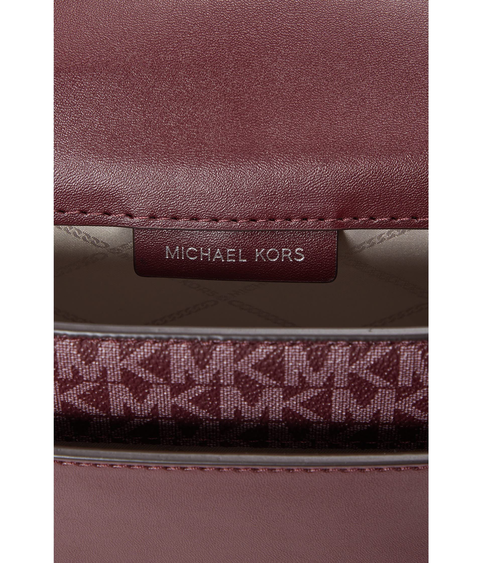 Michael Kors Heather Extra Small Crossbody Merlot One Size