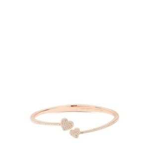 Kate Spade New York Yours Truly Pave Open Hinge Cuff Bracelet, Rose Gold Plated Metal, OS