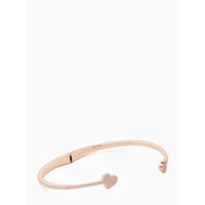 Kate Spade New York Yours Truly Pave Open Hinge Cuff Bracelet, Rose Gold Plated Metal, OS