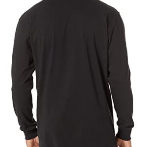 Dickies Men's Big & Tall Long Sleeve Tri-Color Logo Graphic T-Shirt, Knit Black, Large