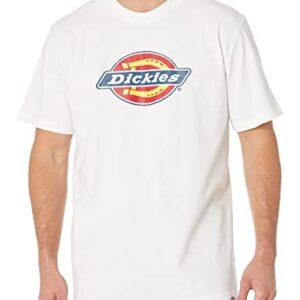 Dickies Men's Short Sleeve Wordmark Graphic T-Shirt, White, 2X