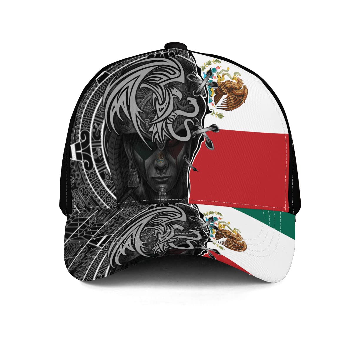 Hieprints Mexico Hat, Mexican Hats for Men Women, Mexico Eagle Flag Baseball Caps Snapback, Gorras De Mexico para Hombres (Mexico Aztec)