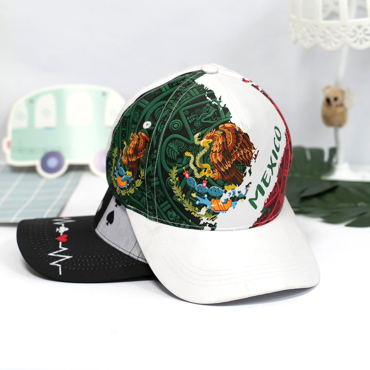 Hieprints Mexico Hat, Mexican Hats for Men Women, Mexico Eagle Flag Baseball Caps Snapback, Gorras De Mexico para Hombres (Mexico Flag 1)