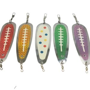 KOKOPROS Finished Kokanee Salmon Hyperglow Teardrop Fishing Flasher, 5-1/2" Length, Chrome 5 Pack