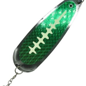 KOKOPROS Finished Kokanee Salmon Hyperglow Teardrop Fishing Flasher, 5-1/2" Length, Chrome 5 Pack