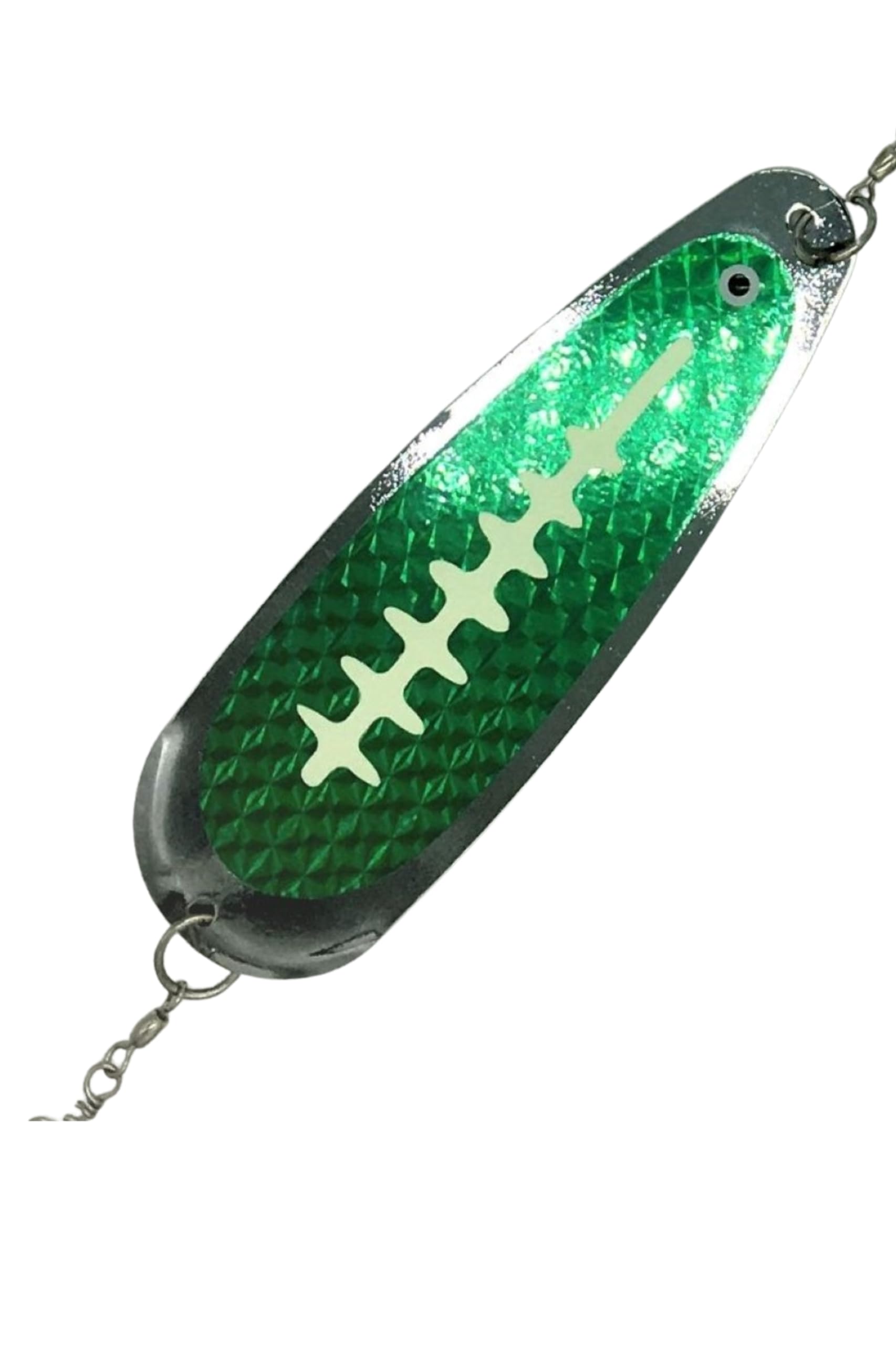 KOKOPROS Finished Kokanee Salmon Hyperglow Teardrop Fishing Flasher, 5-1/2" Length, Chrome 5 Pack