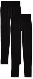 32 degrees women's 2 pack performance ultra light thermal baselayer legging pant, black/black, medium