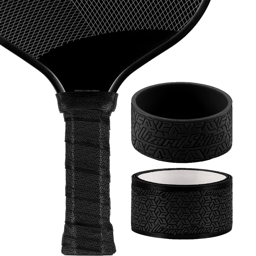 Lizard Skins DSP Ultra Pickleball Grip – 0.8mm Thickness Pickleball Paddle Grip Tape – 11+ Colors (Jet Black)