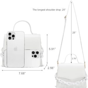 CATMICOO Mini Purse for Women, Small Handbag with Detachable Plastic Chain