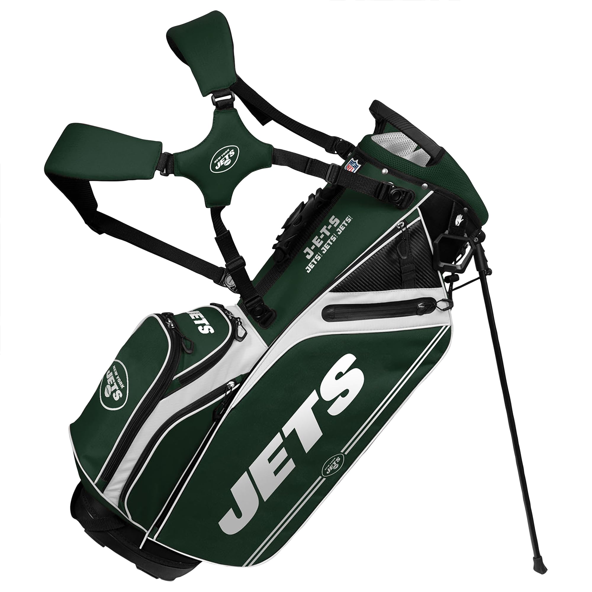 Team Effort WinCraft New York Jets Caddie Carry Hybrid Golf Bag