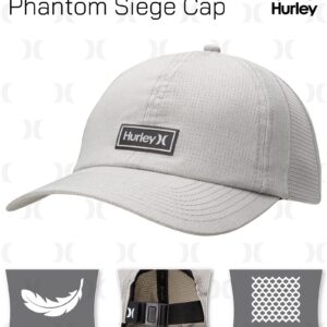 Hurley Men's Baseball Cap - Compact One & Only Snap Back Hat, Size One Size, Wolf Grey