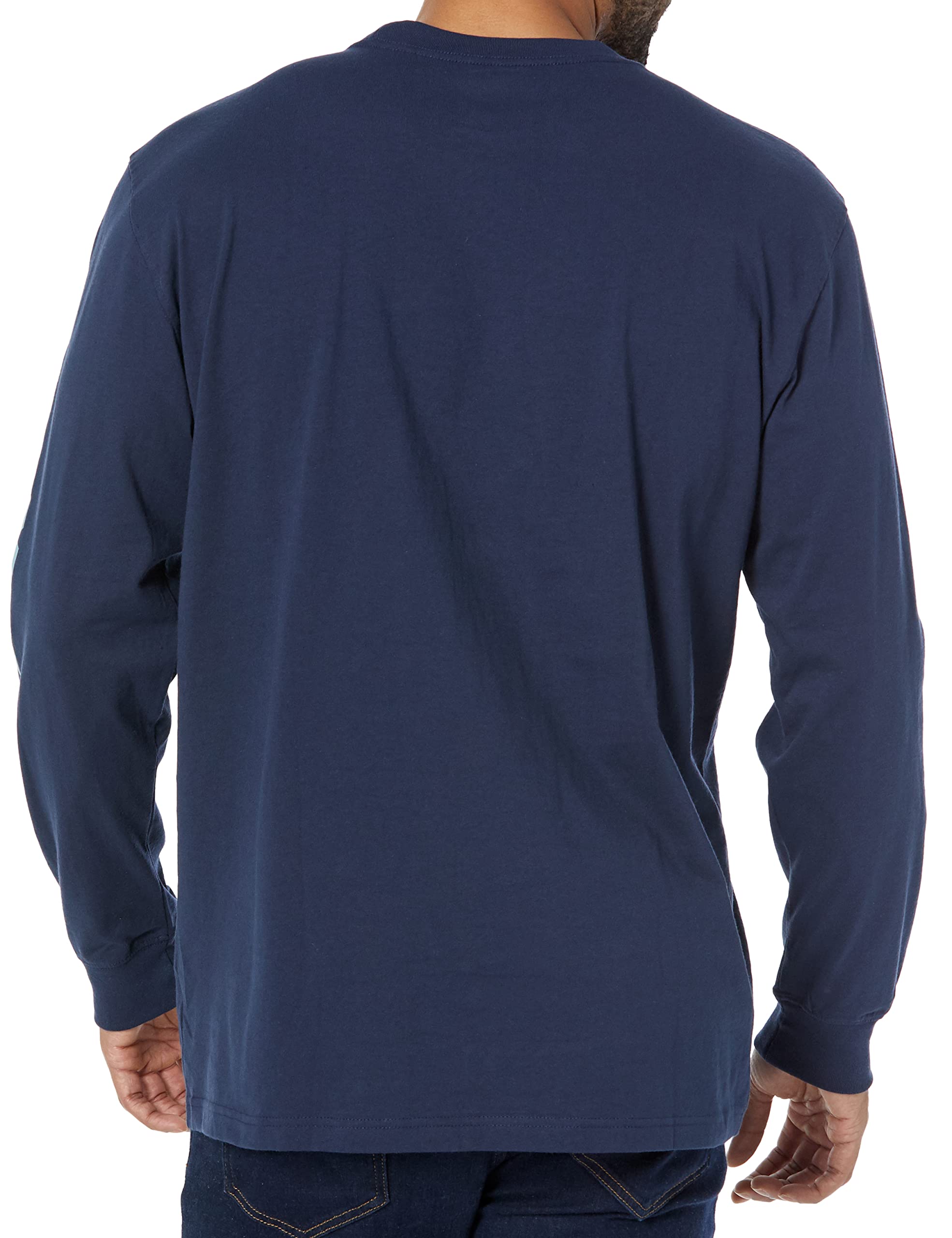 Dickies Men's Long Sleeve Wordmark Graphic T-Shirt, Ink Navy, 2X