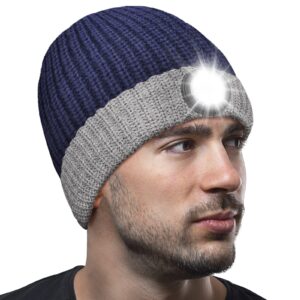 men gifts led hat with headlamp, night safe running camping accessories hunting gear fishing gadget, cool unique gifts for men women birthday christmas valentine present for men who have everything