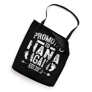 Promoted To Nana Again Est 2023 Grandma Mothers Day New Baby Tote Bag