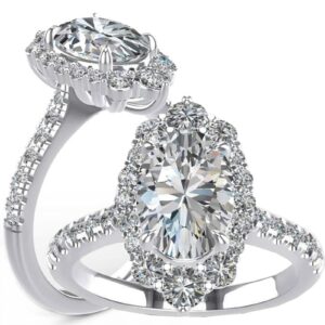 3.83ct engagement rings for women, df color vvs oval cut moissanite halo rings sterling silver with 18k white gold plated marquise shape wedding rings (10)