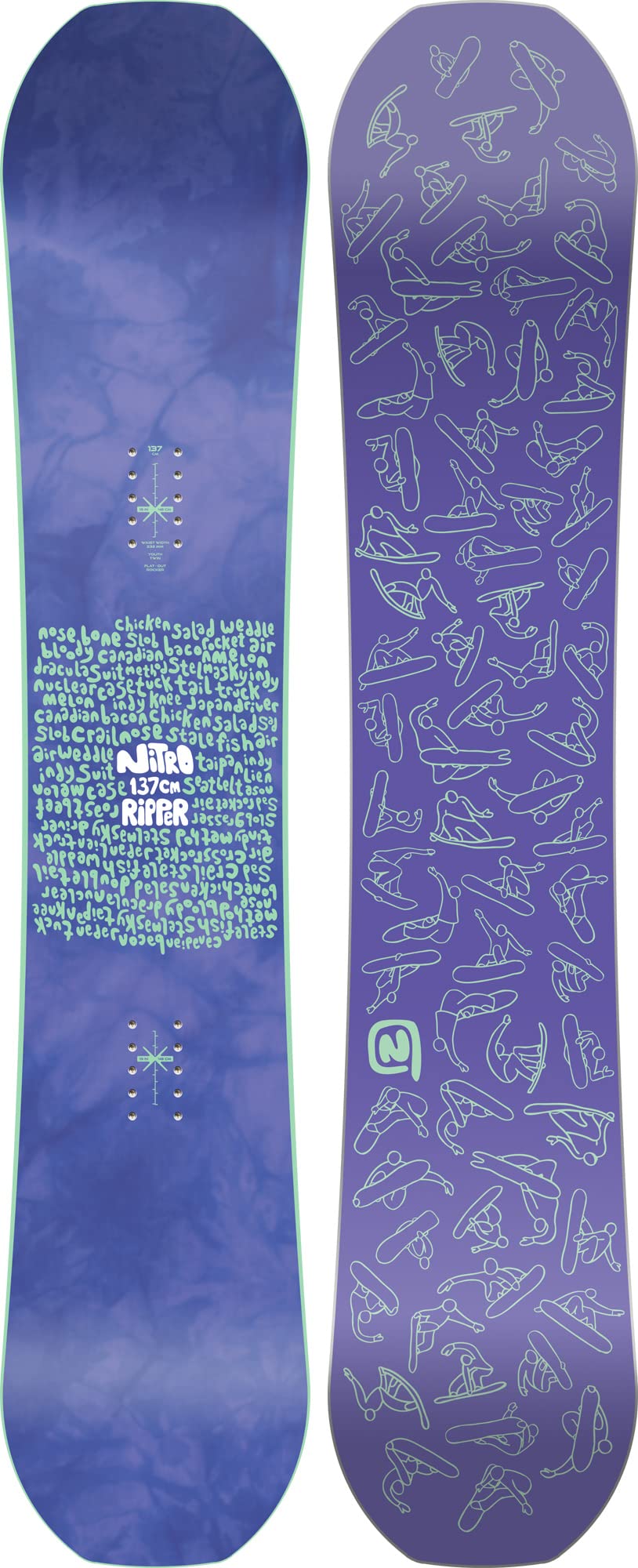 Nitro Ripper Youth Snowboard Kids Sz 137cm