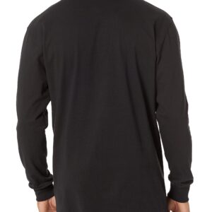 Dickies Men's Big & Tall Long Sleeve Tri-Color Logo Graphic T-Shirt, Knit Black, Large