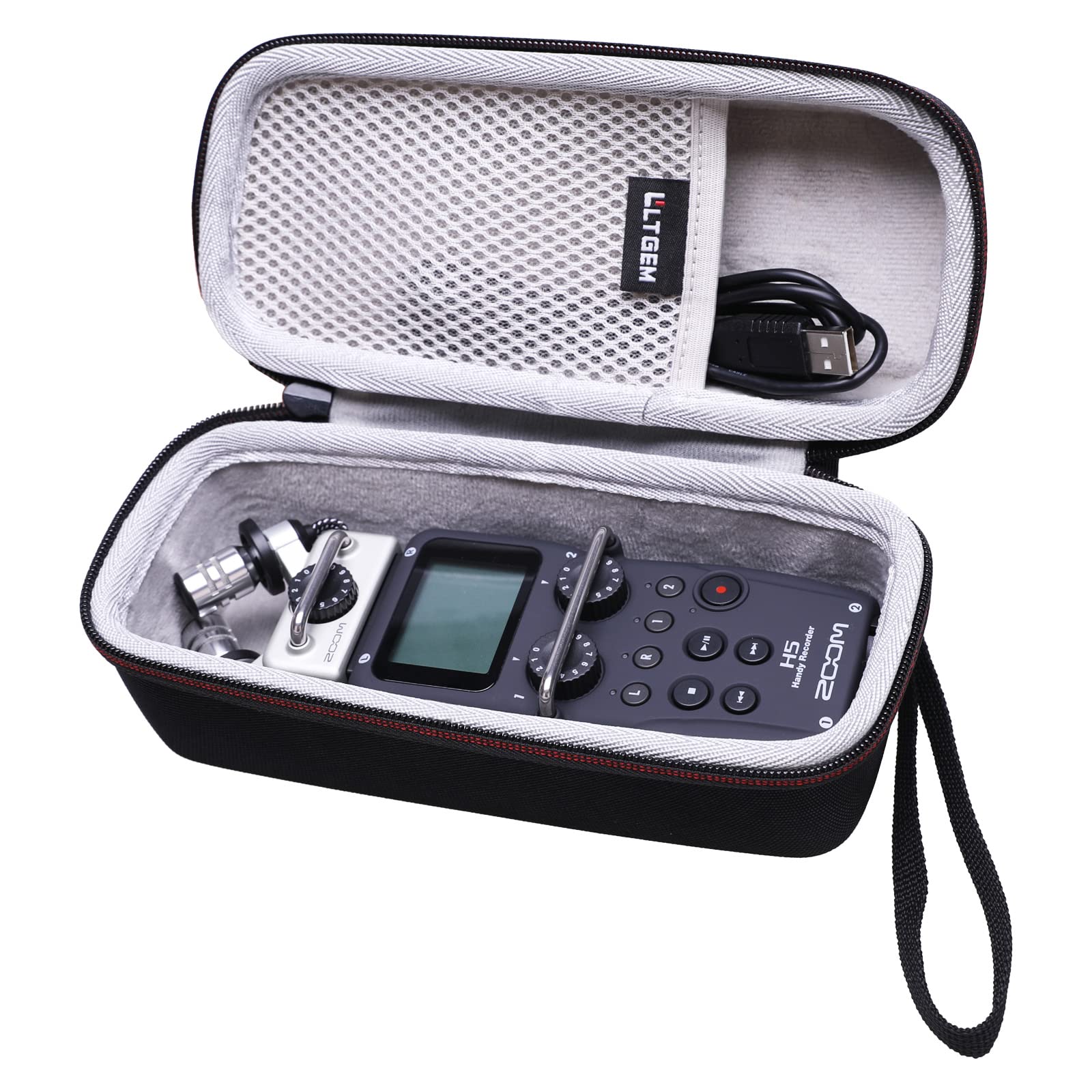 LTGEM EVA Hard Case for Zoom Tascam DR-05X / Zoom H5 4-Track Portable Recorder - Travel Protective Carrying Storage Bag