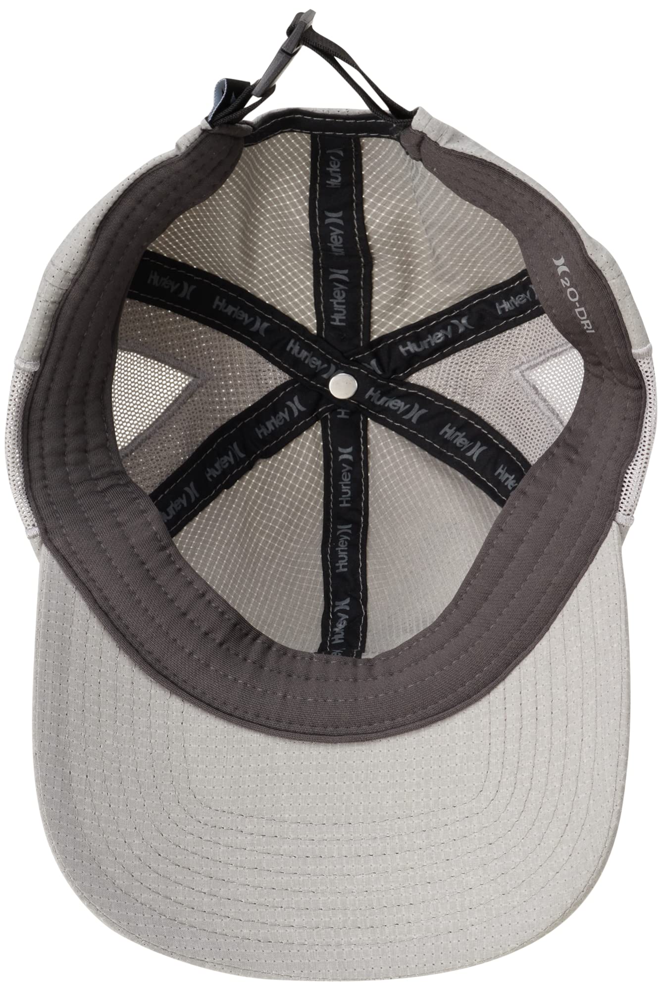 Hurley Men's Baseball Cap - Compact One & Only Snap Back Hat, Size One Size, Wolf Grey