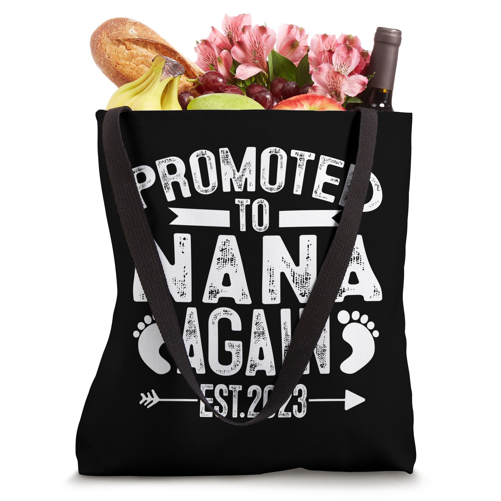 Promoted To Nana Again Est 2023 Grandma Mothers Day New Baby Tote Bag