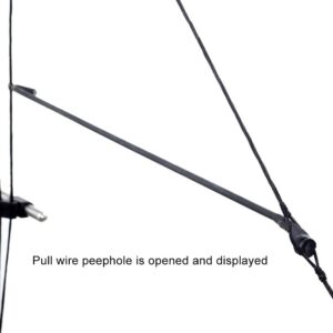 3Pcs Bow Sight Peep Kit, 1/4" 3/16" Peep Sight with Peep Sight Tubing for Compound Bow