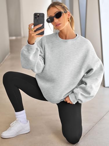 EFAN Hoodies for Women Sweatshirts Oversized Sweaters Winter Outfits Clothes Fall 2024 Casual Soft Gym Fashion Pullover Tops Grey M