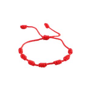 evil eye bracelet for women men 7 knot lucky bracelets handmade braided bracelet adjustable family friend couple protection bracelet(a,red) (amx2x0a7xlus)