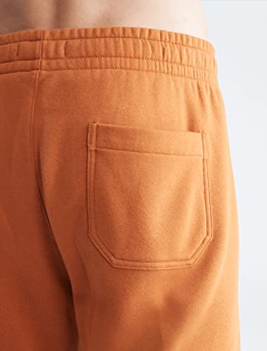 Calvin Klein Men's Monogram Logo Fleece Shorts Caramel Brown