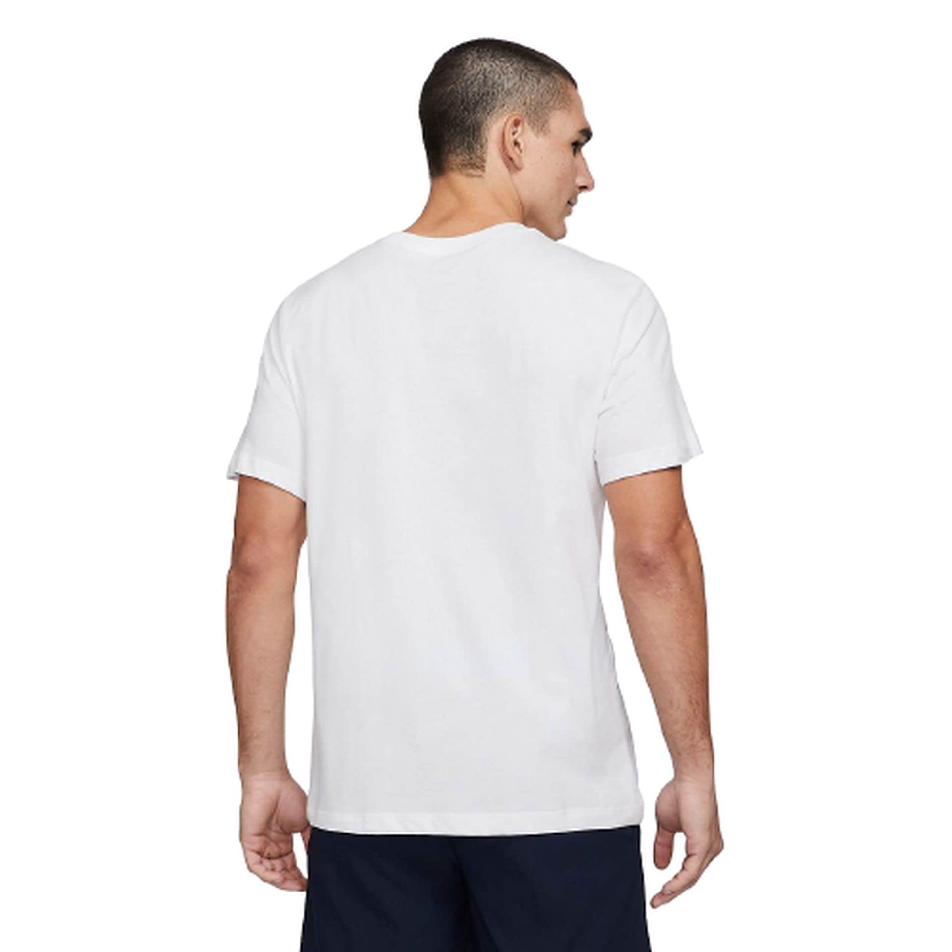 Nike Dri-FIT Men’s Swoosh Training T-Shirt (Medium) White/Blue