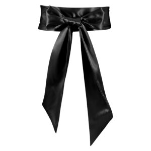 jasgood black sash belt for dress women wide satin waist belt for wedding party special occasion 3.7" width(black,one pcs)