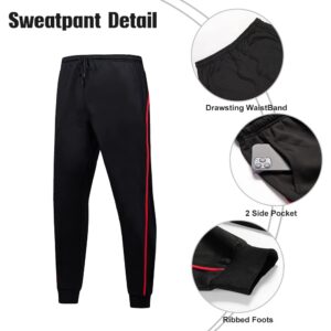 LBL Leading the Better Life Men's Casual Tracksuits Long Sleeve Jogging Suits Sweatsuit Sets Track Jackets and Pants 2 Piece Outfit Black 2XL