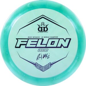 dynamic discs limited edition ricky wysocki sockibomb glimmer lucid ice felon fairway driver golf disc [colors will vary] - 173-176g