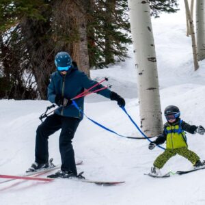 skiguard Ski Harness Trainer for Kids: Teach Your Child The Speed Control of Skiing and Snowboarding - Shock Absorbing Leashes - Mini Backpack - Adjustable Seat Harness - Perfect for Beginners