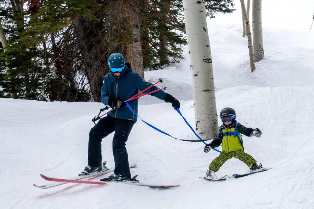 skiguard Ski Harness Trainer for Kids: Teach Your Child The Speed Control of Skiing and Snowboarding - Shock Absorbing Leashes - Mini Backpack - Adjustable Seat Harness - Perfect for Beginners