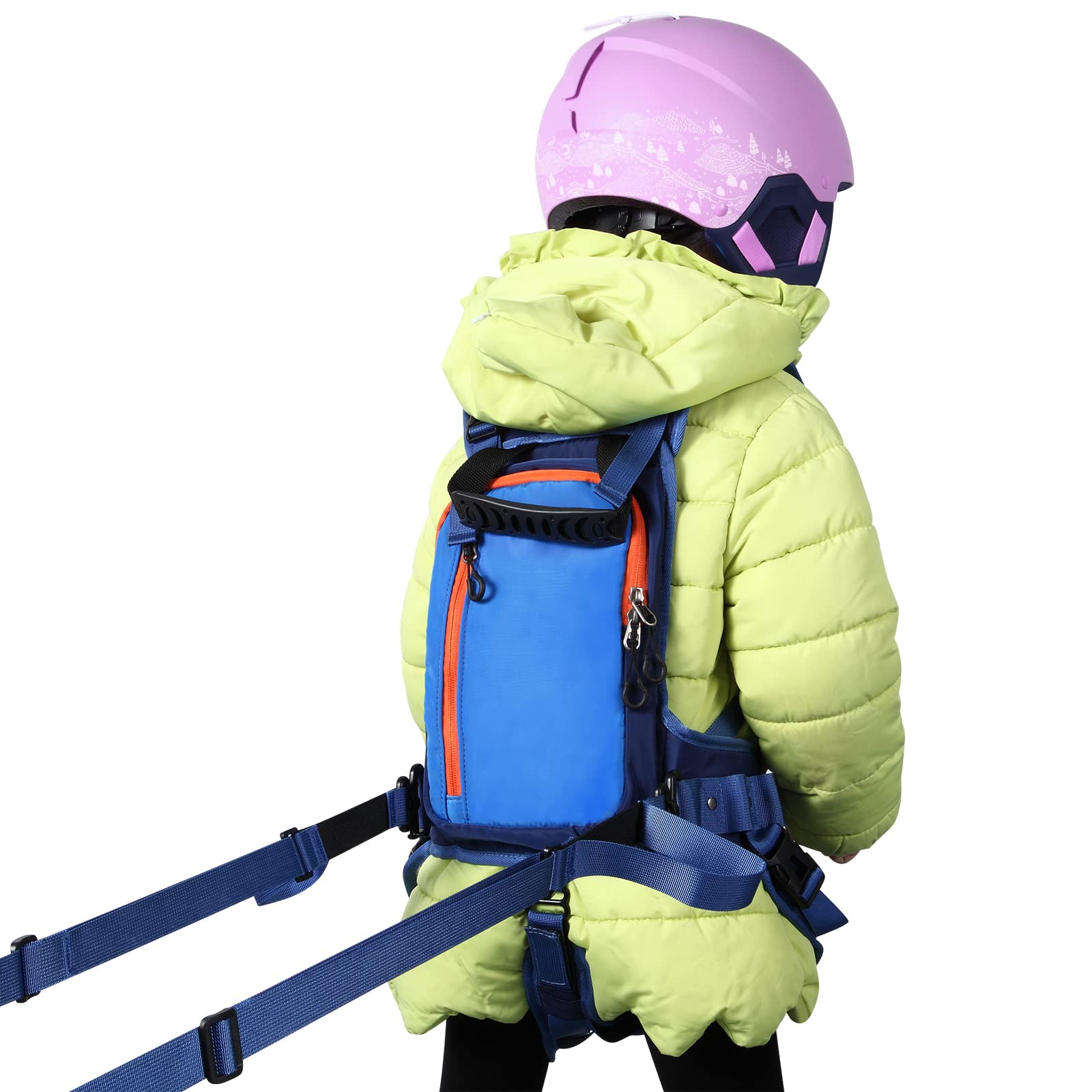 skiguard Ski Harness Trainer for Kids: Teach Your Child The Speed Control of Skiing and Snowboarding - Shock Absorbing Leashes - Mini Backpack - Adjustable Seat Harness - Perfect for Beginners