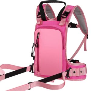 LUCKY CLOVER Ski Harness for Kids: Learn to Ski Safely and Teach Your Child The Fundamentals of Skiing and Snowboarding, Skiing Training Equipment with Backpack and Shock Absorbing Leashes