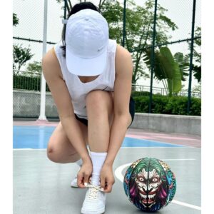 Kuangmi Joker Series Basketball, Men's Official Size 7 29.5" Streetball,Made for Indoor and Outdoor Basketball Games,Green