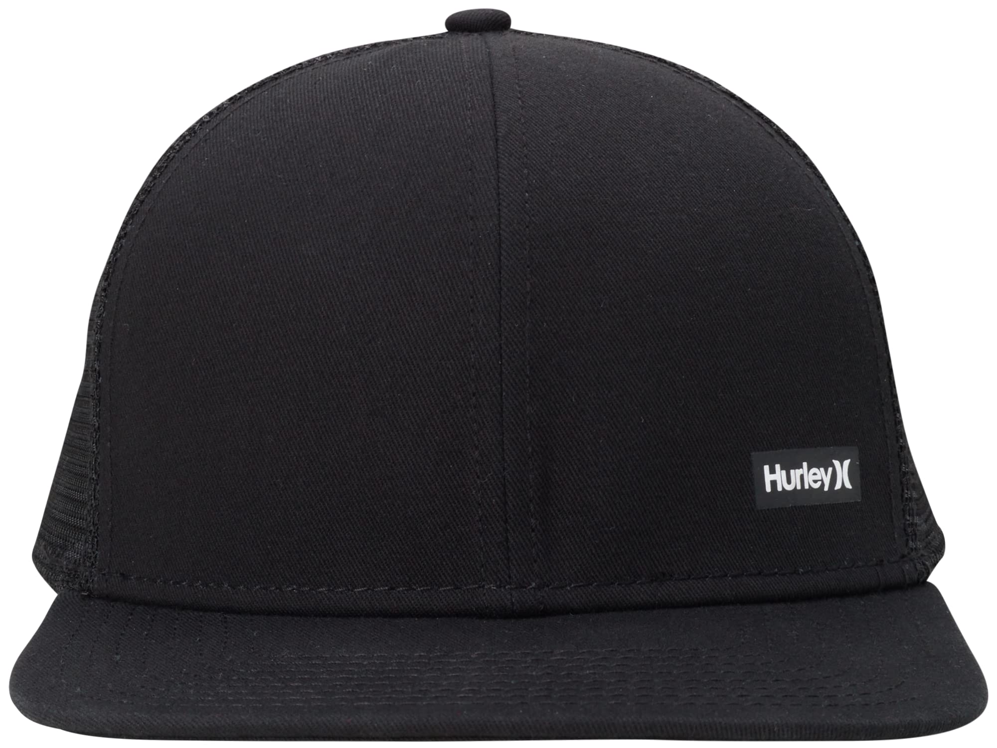 Hurley Men's Caps - Flat Brim Snap Back Baseball Cap Supply Trucker Hats for Men, Size One Size, Black