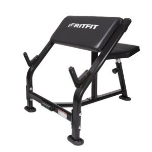 ritfit pcb-300 preacher curl bench adjustable for arm curling training, isolated barbell dumbbell bicep curl machine for home gym (preacher curl bench)