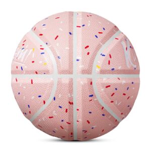 Kuangmi Macaron Kids Basketball Size 5 for Junior Children Boys Girls Indoor & Outdoor,Pink