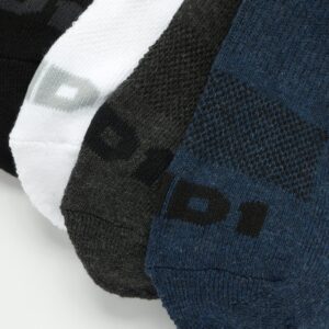 AND1 Men's Socks - Athletic Cushion Low Cut Socks (24 Pack), Size 6-12.5, Navy Assorted